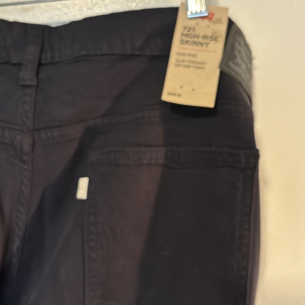 Levi’s 721 HIGH RISE SKINNY black button fly jeans 24W - Picture 9 of 15